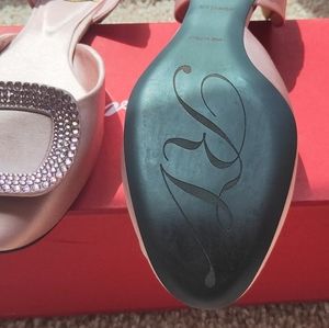 Roger Vivier chips strass ballerinas in silk